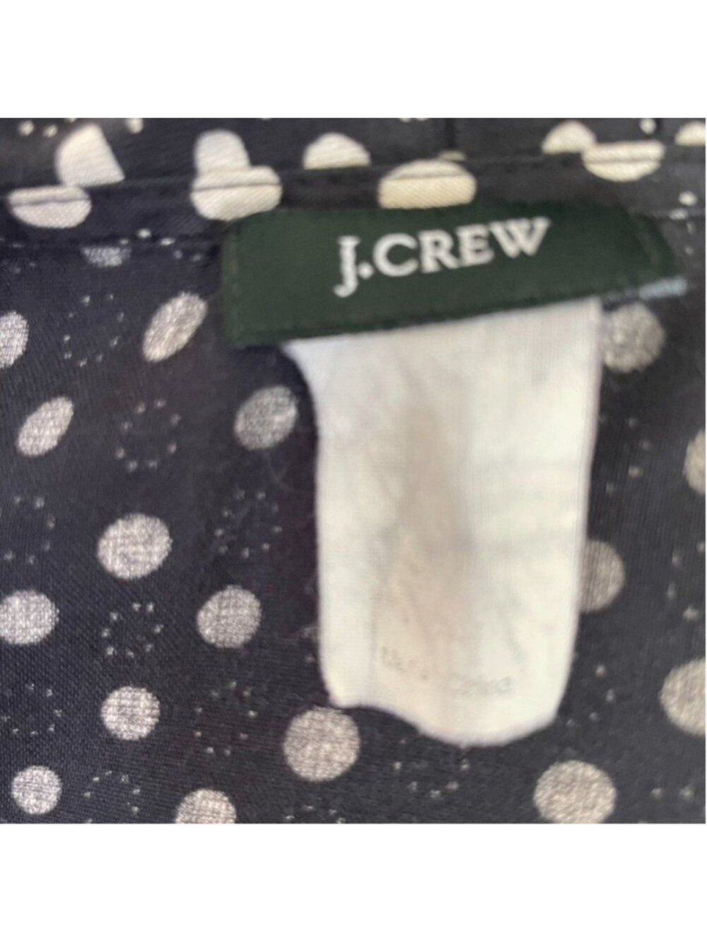 J Crew Black Cream Polka Dot Silk Wrap Dress Medium - Picture 7 of 10